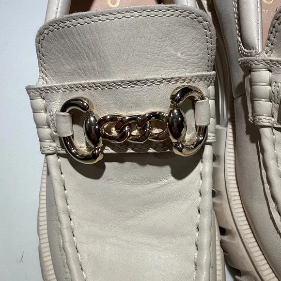 ALDO Lightweight Platform Chain Loafers Off White Size 8 - Picture 11 of 12